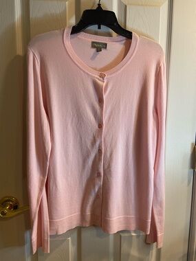 Style & Co. Soft Pink Button-Front Cardigan